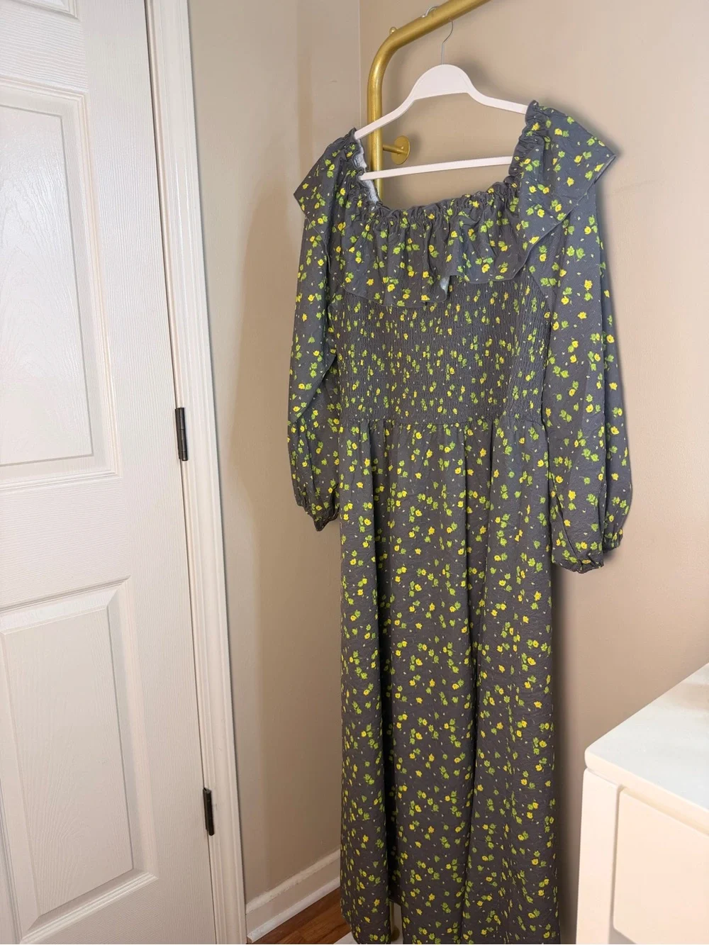 NWT S. Deer Floral Smocked Maxi Dress XXL - Picture 2 of 4